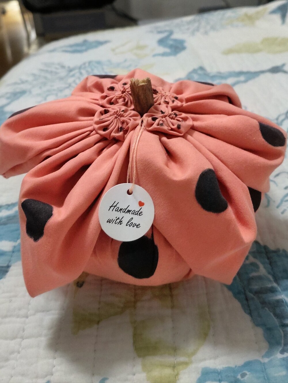 Handmade XL pumpkin 20" around    ready for fall